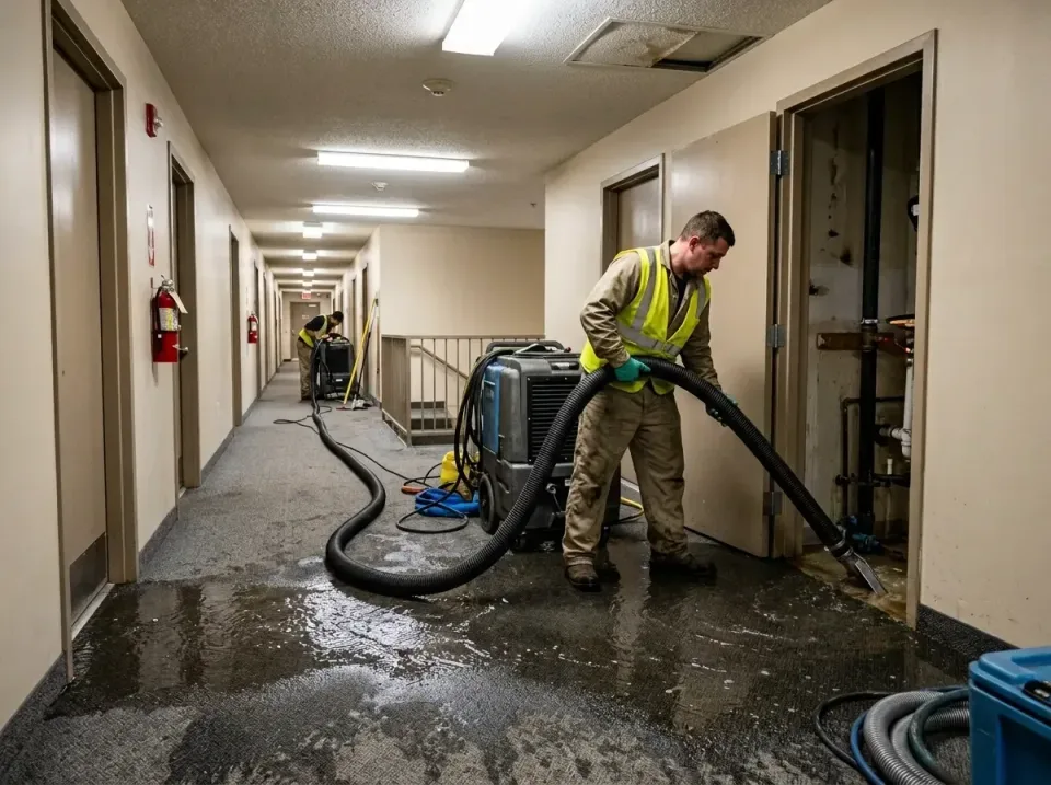 multi-unit-apartment-hallway-f-005 — frequently asked questions, Emergency Burst Pipe Water Extraction & Removal in Commerce…
